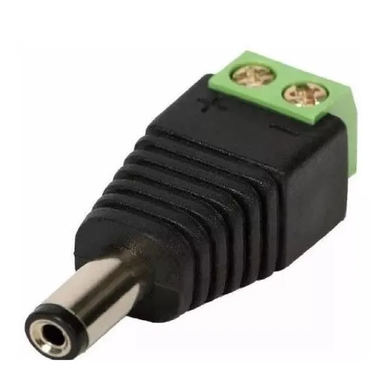 Borne P4 Macho 5x5 X 2,1mm Cftv Tebera - Emb 10pçs