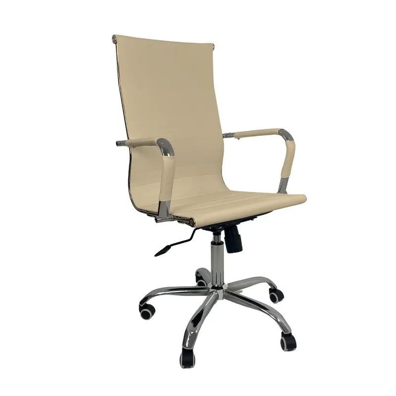 Cadeira De Escritório Esteirinha Oficial Ergonomia Alta - Bege - 1