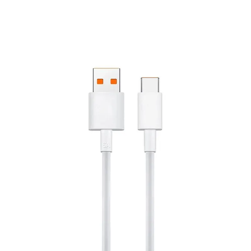 Cabo USB-A Para USB-C Xiaomi, Ultrarrápido, Até 120W, Branco