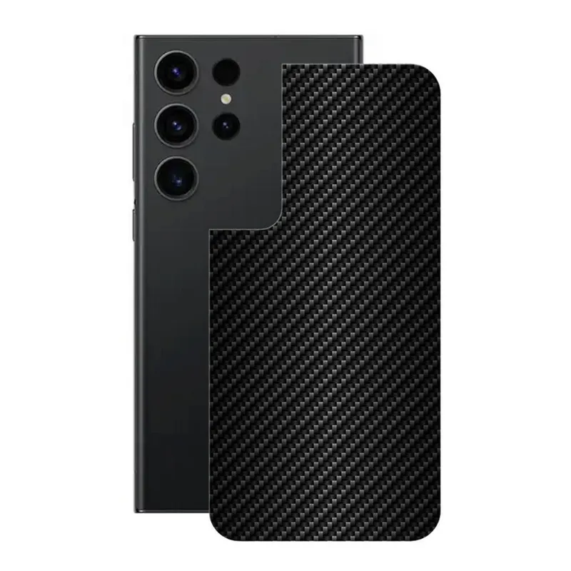 Película Para Samsung Galaxy S23 Ultra, Traseira De Fibra De Carbono Preta - Gshield