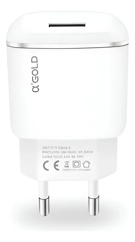 Carregador A'gold Ca01 Usb Rápido Branco