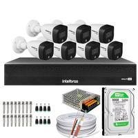 Kit 7 Câmeras Intelbras Cftv 1080p, Full Color, Colorida Noite, C/ HD 500GB