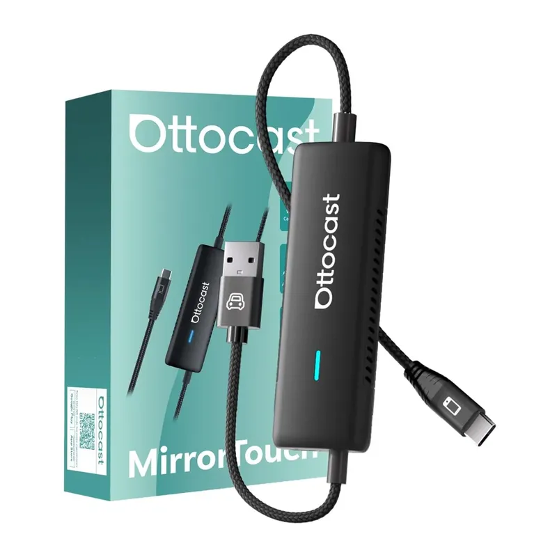 Adaptador Carplay Sem Fio Ottocast Mirror Touch Espelhamento