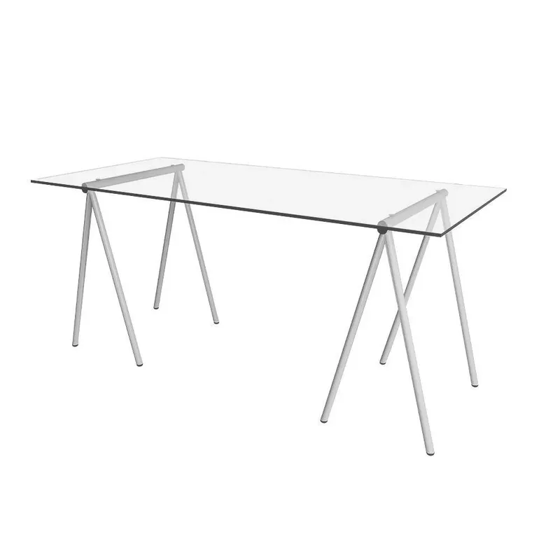 Mesa De Escritório Escrivaninha Cavalete Itaim Branco