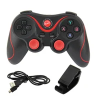 Controle Sem Fio + Suporte Para Celular Android Ios PC Ps3 Preto+vermelho