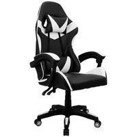 Cadeira Gamer Tr-max, Até 120 Kg, de Couro, Giratória, Ajustável - Branca