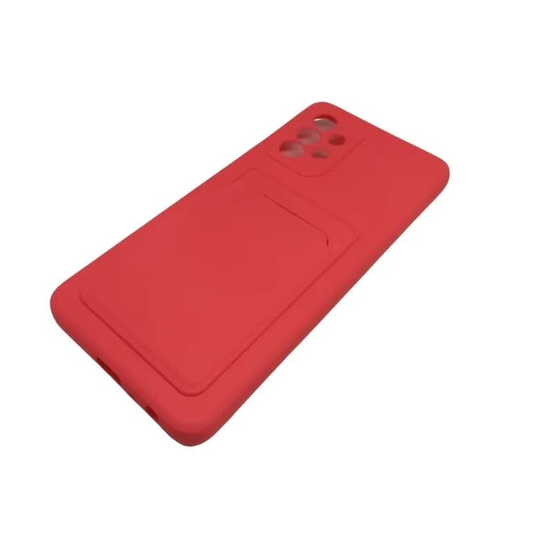 Capa Capinha De Celular Galaxy A52 Com Porta Cartões Ante Impacto Cor:rosa Laranja