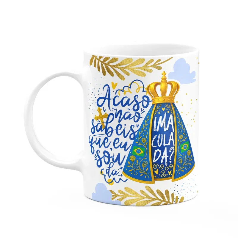 Caneca Religiosa N.s Aparecida - Sou Da Imaculada