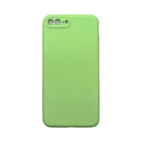 Capa Iphone 7 Plus / 8 Plus Silicone Aveludada Protege Câmera Colorida Capinha Anti Impacto Iphone 7 Plus:verde Bebê