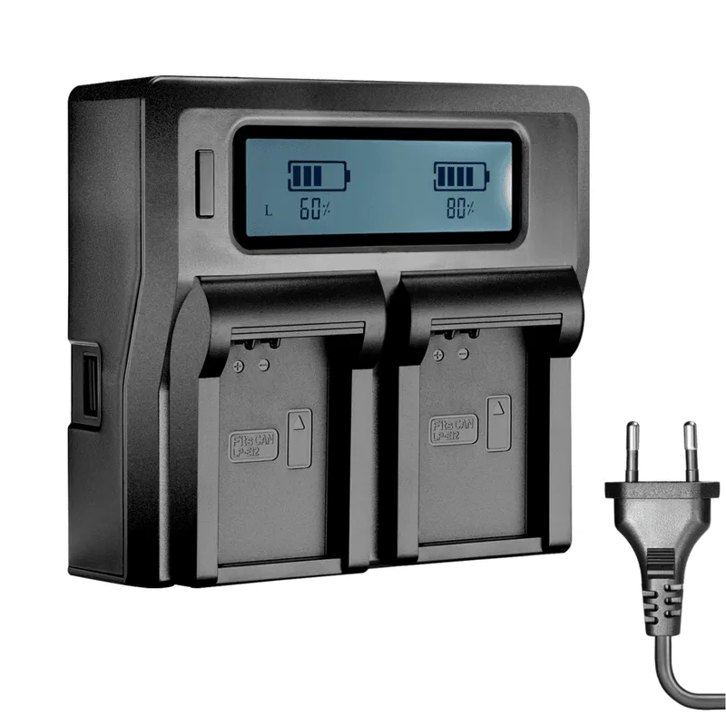 Carregador Duplo Rápido Para Bateria Canon Lp-e17 Com USB - Bivolt