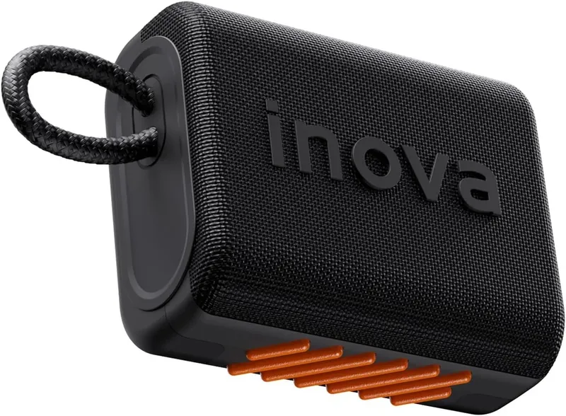 Mini Caixa De Som Bluetooth Caixinha Som Portátil Potente Tws Com Rádio RGB Inova Cases Caixinha Bluetooth Preto