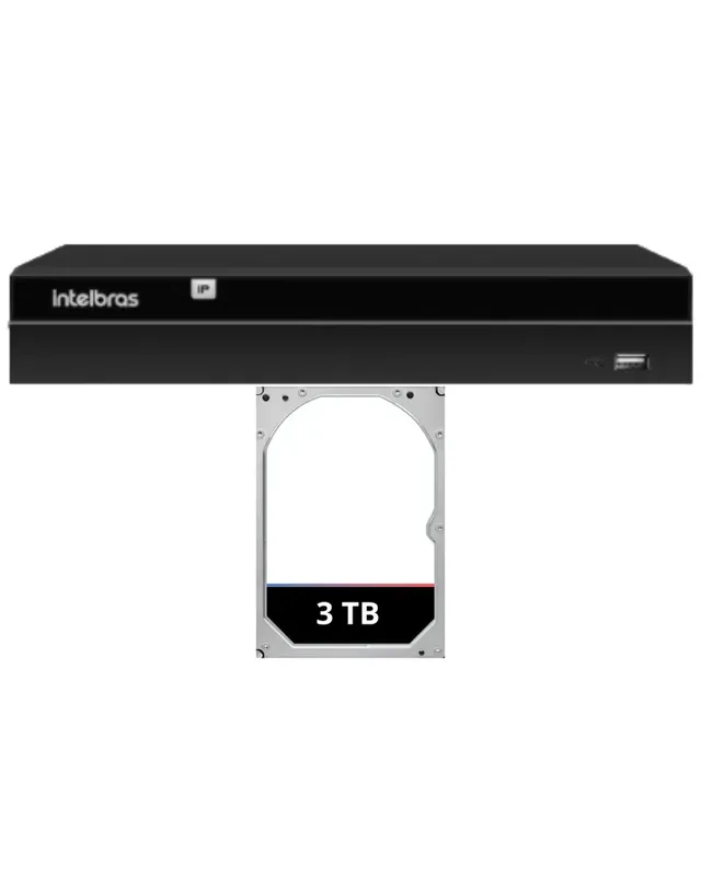 Nvd 1416 Intelbras 16 Canais Ip 4k Hd 3TB