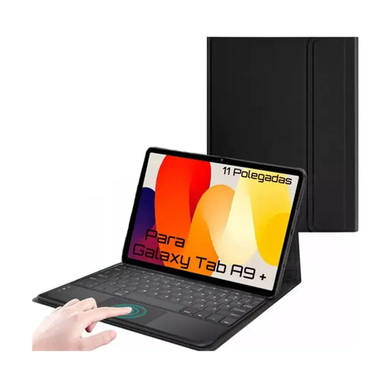 Capa Com Teclado Touchpad Sem Fio Para Galaxy Tab A9 Plus