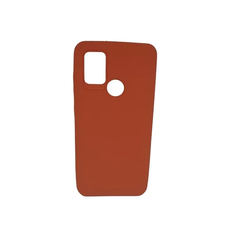 Capa Capinha Celular Samsung Galaxy A21s Emborrachada Mole Cor:laranja