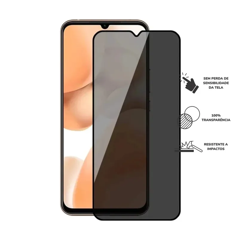 Película De Vidro Privacidade 3d Para Xiaomi Poco C85 4g 5g