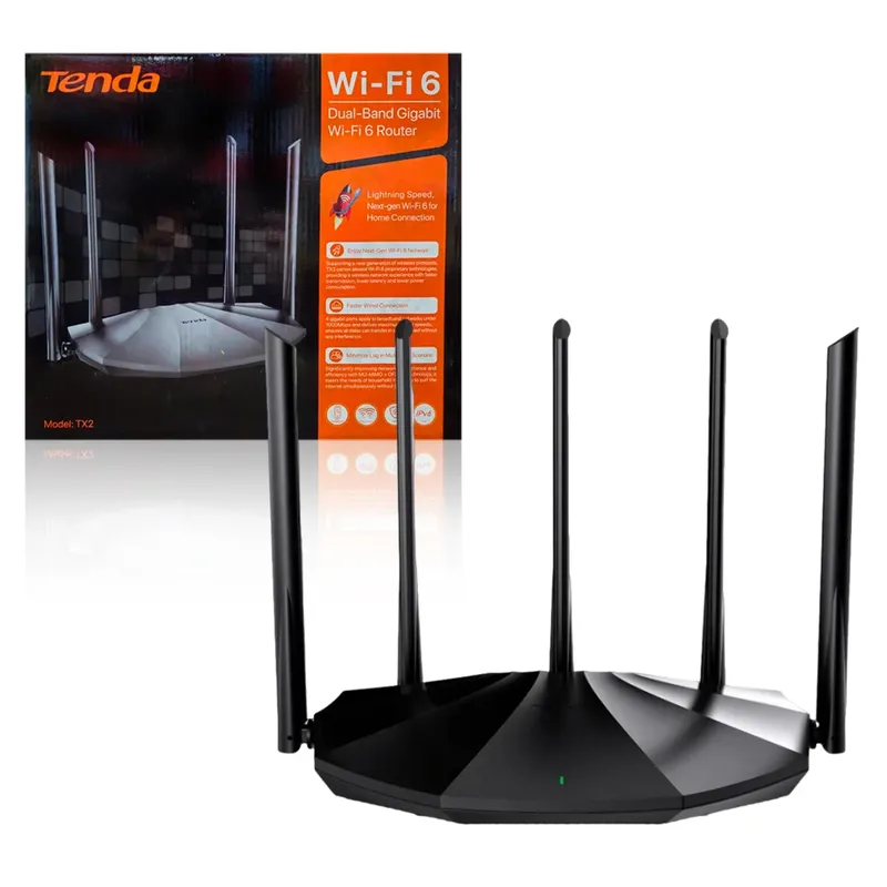 Roteador Wireless Gigabit Dual Band 1200mbps 5 Antenas TX2 PRO Tenda