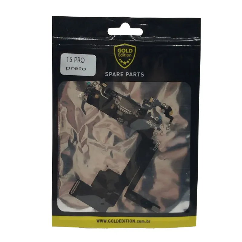 Placa De Carga Gold Compativel Com Iphone 15 Pro
