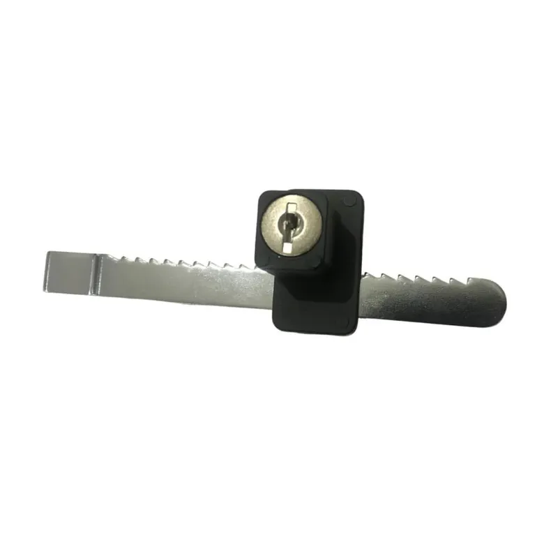 Fechadura Para Vitrine Tipo Serra 3011zpp Preto 140mm 3f