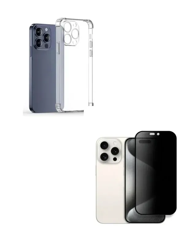 Película Fosca Privativa + Capa Tpu Para Iphone 16 Pro Max