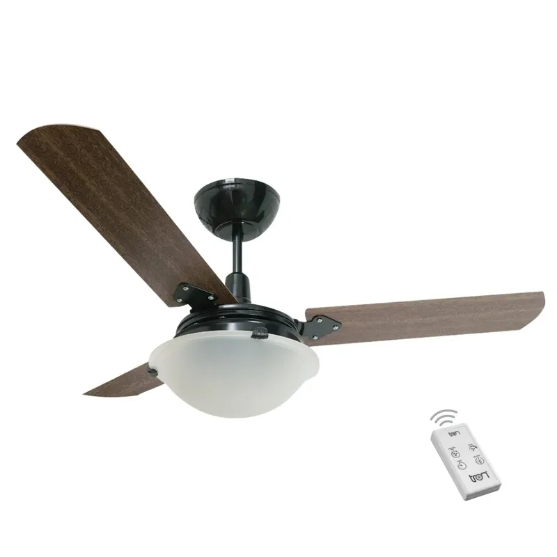 Ventilador Strill Preto 110v 3 Pás Verniz E Controle Remoto