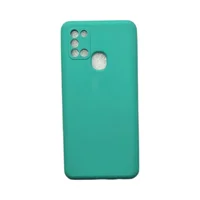Capa Samsung A21s Silicone Aveludada Protege Câmera Colorida Capinha Anti Impacto A21s:verde Água