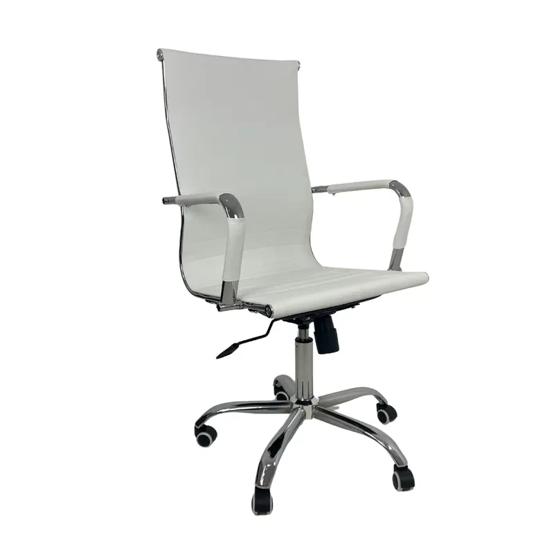Cadeira De Escritório Oficial Esteirinha Giratória Ergonômica Alta - Branco