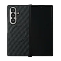 Capa Protetora para o Samsung Z Fold 7 com Carregamento Magnético em Fibra de Carbono - Compatível com Magsafe Cor: Preto