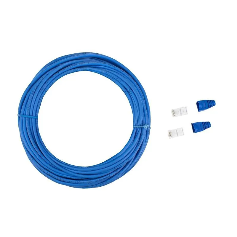 Cabo De Rede Cat 5e Cmx 15m Azul Rj45 + Capa 100% Cobre
