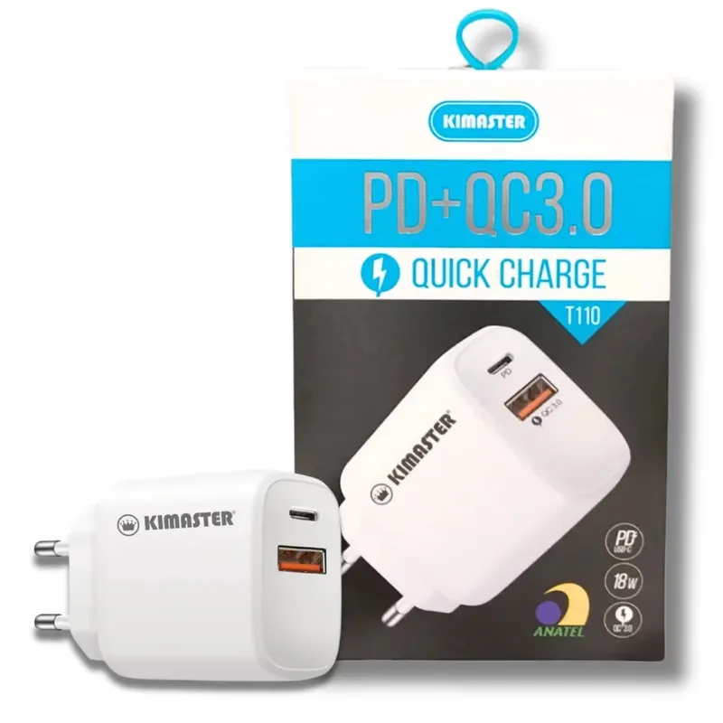 Fonte Pd + Qc3.0 Quick Charge Kimaster T110