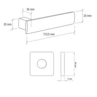 Fechadura Metro Light Externa 40mm Cromado M0960z R0041 Ez1300 Imab
