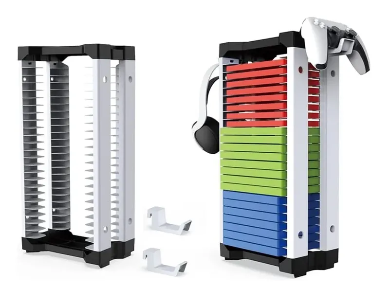Suporte Para 23 Jogos Controle E Fone Para Ps4, Ps5, XBOX One, XBOX Series One, Nintendo Switch E Blu-ray Torre De Armaz