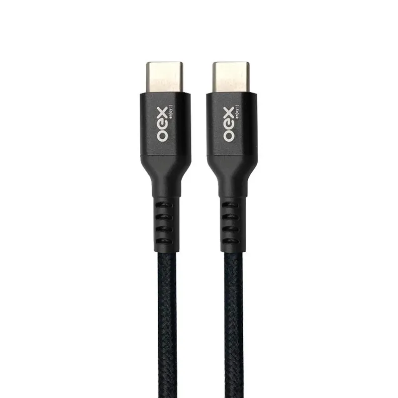 Cabo Oex Type C Para Type C 30W, 1 Metro, Preto- Ce208