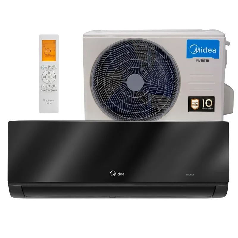 Ar Condicionado Split Springer Midea Hi Wall Xtreme Save Connect Black Edition Inverter 12.000 Btu/h Quente E Frio Monofásico Preto - 220v