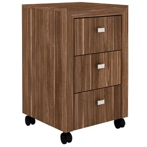 Gaveteiro Com 3 Gavetas Me4108 – Tecno Mobili - Nogal.