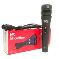Microfone Dinâmico Profissional Com Fio 1,2 Metros Cabo P10 Maxmidia Max-31801-5