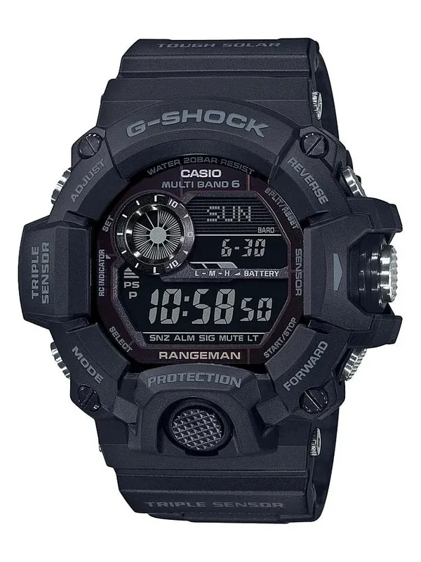 Casio - Relógio Masculino G-shock Mudmaster Com Sensor Triplo Analógico-digital Mobile Link 51 Mm - Preto-ggb100-1a