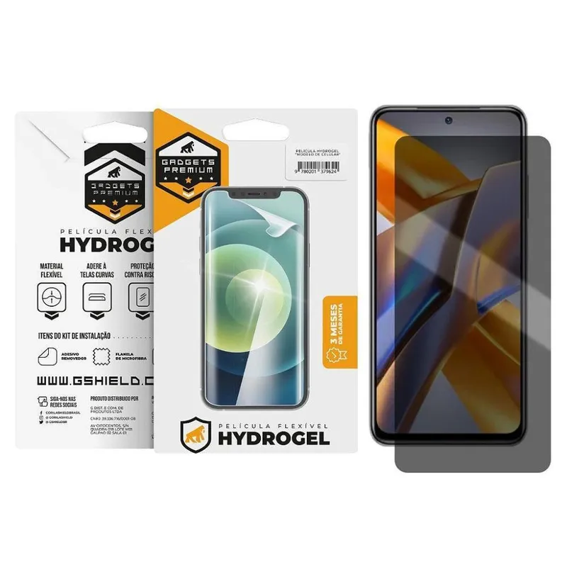 Película Gshield Para Xiaomi Poco M5s, Privacidade, Hydrogel