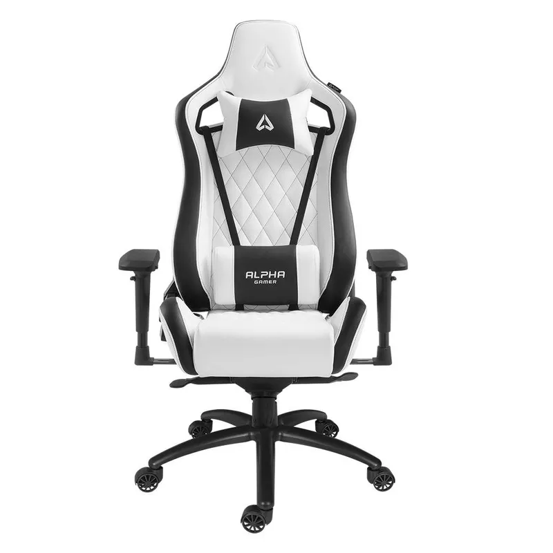 Cadeira Gamer Alpha Gamer Polaris Edition, Até 150Kg, Descanso de Braço 4D, Preto e Branco - AGPOLARISRE-BK-BL