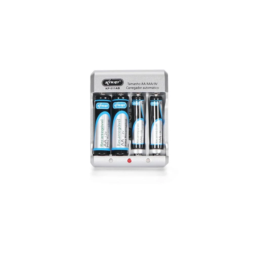 Carregador De Pilhas Kp-511aa Knup C/4