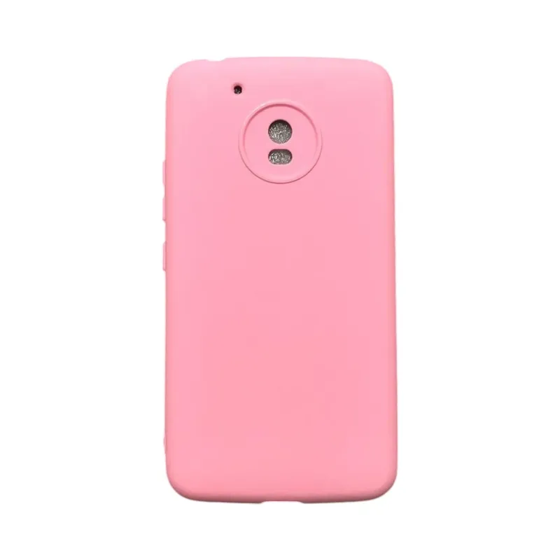 Capa Moto E6 Play Silicone Aveludada Protege Câmera Colorida Capinha Anti Impacto Moto E6 Play:rosa Bebê