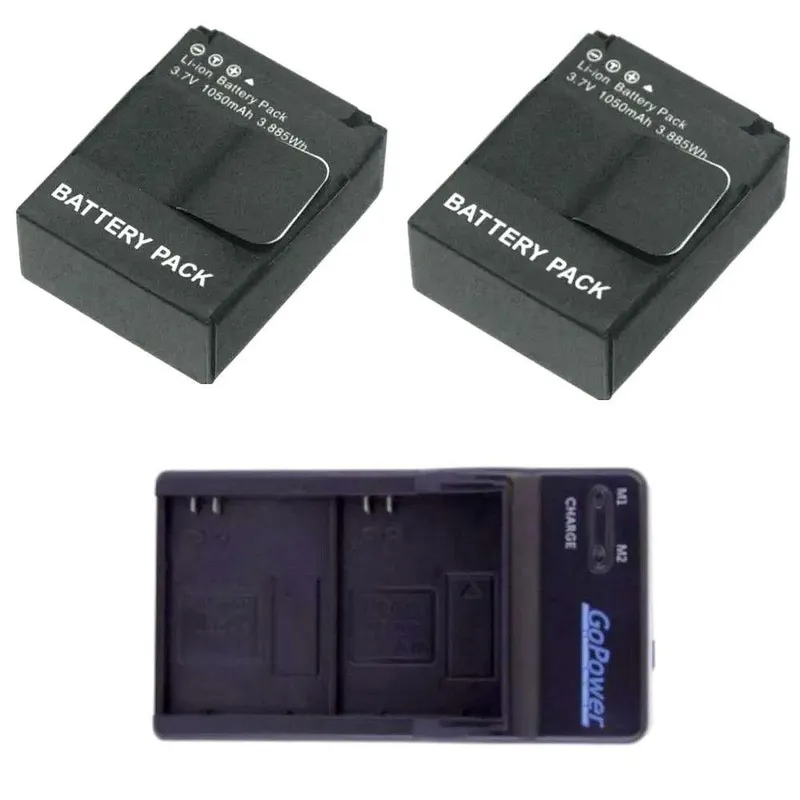 Kit 2 Baterias E Carregador De Carro E Parede - Gopro Hero 3/3+