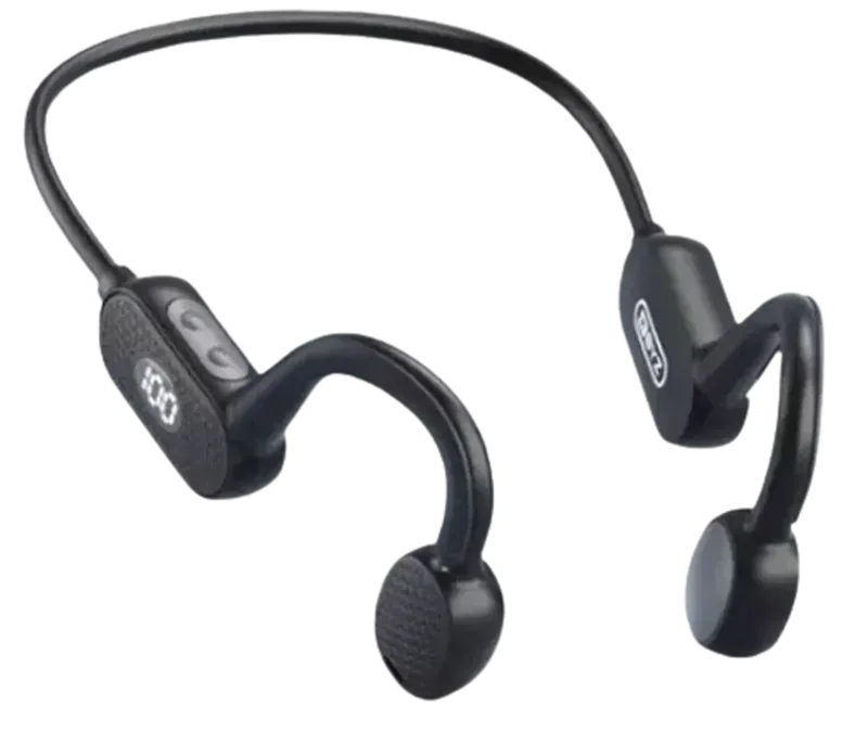 Fone de Ouvido Esportivo sem Fio Condução Óssea Bluetooth 5.0 Cor Preto