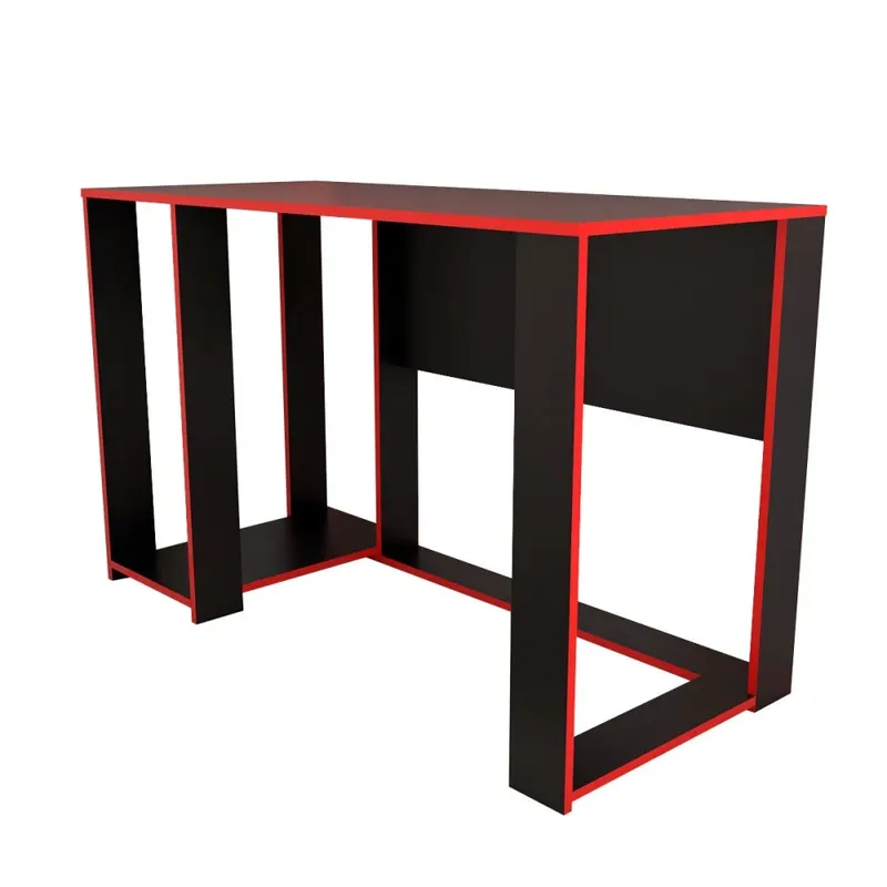 Mesa Gamer Level Espaço Para 2 Monitores E Cpu Preto/vermelho - Panorama Móveis