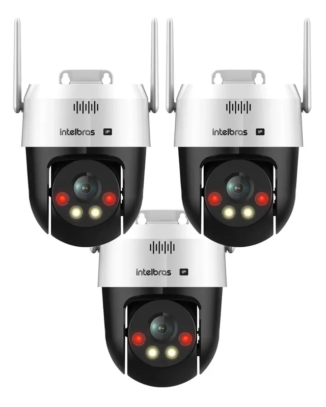 Kit 3 Câmeras Ip Wi-fi Intelbras Vipw 1300 Mini Sd Speed Dome