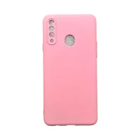 Capa Samsung A20s Silicone Aveludada Protege Câmera Colorida Capinha Anti Impacto A20s:rosa Bebê