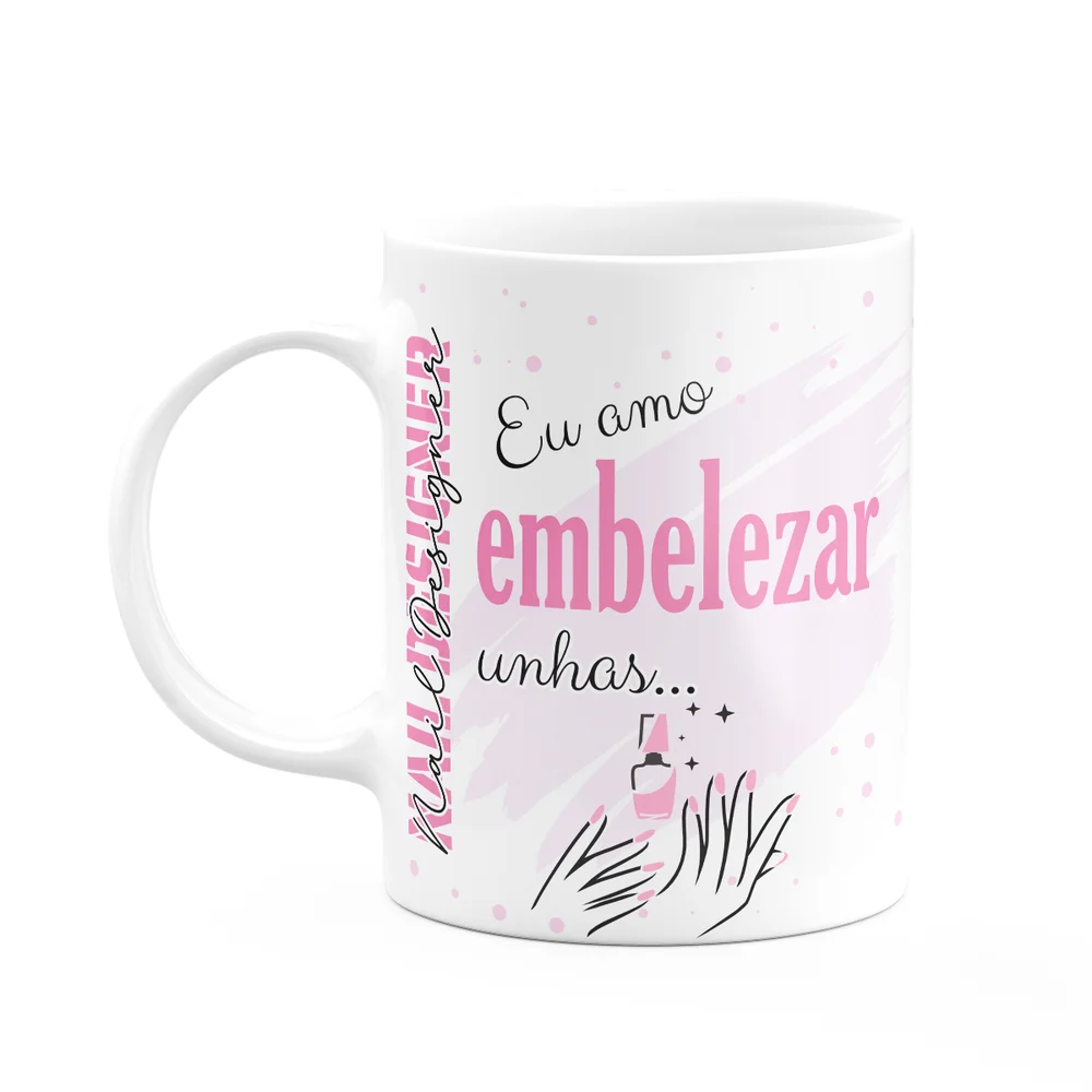 Caneca Profissões Sou Nail Designer 325ml