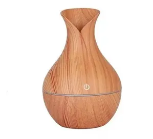 Aromatizador Umidificador Difusor Ambiente Tulipa Ultrassônico Tipo Madeira LED Usb Premium, Rilewa®