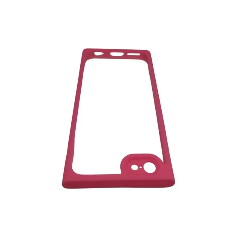 Capa Capinha De Celular Iphone 6 Emborrachada Transparente Super Resistente Cor:rosa