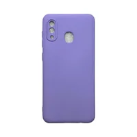 Capa Samsung A20 / A30 Silicone Aveludada Protege Câmera Colorida Capinha Anti Impacto A20 / A30:roxo