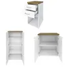 Escritório Completo Gold 2 Portas 2 Gavetas Olmo/branco - Artany Móveis